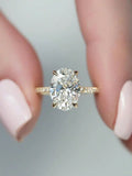 925 Sterling Silver Zirconia Gorgeous Shiny 1-5CT Oval Stone Ring For Women Engagement Wedding Luxury High Quality Fine Jewelry
