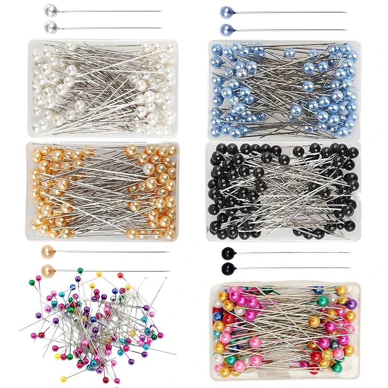 100pcs Sewing Pins for Fabric with Box Straight Pin Positioning Needle Household Craft Sewing Tools Jewelry DIY Decoration TMZ