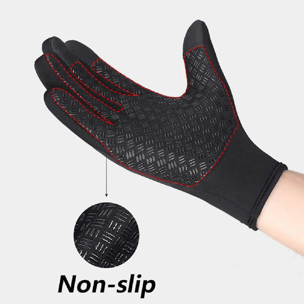 Windproof Warm Gloves For Winter Anti Slip Silicon Touch Screen Full Finger Cold-proof Bicycle Cycling Touchscreen Sport Gloves