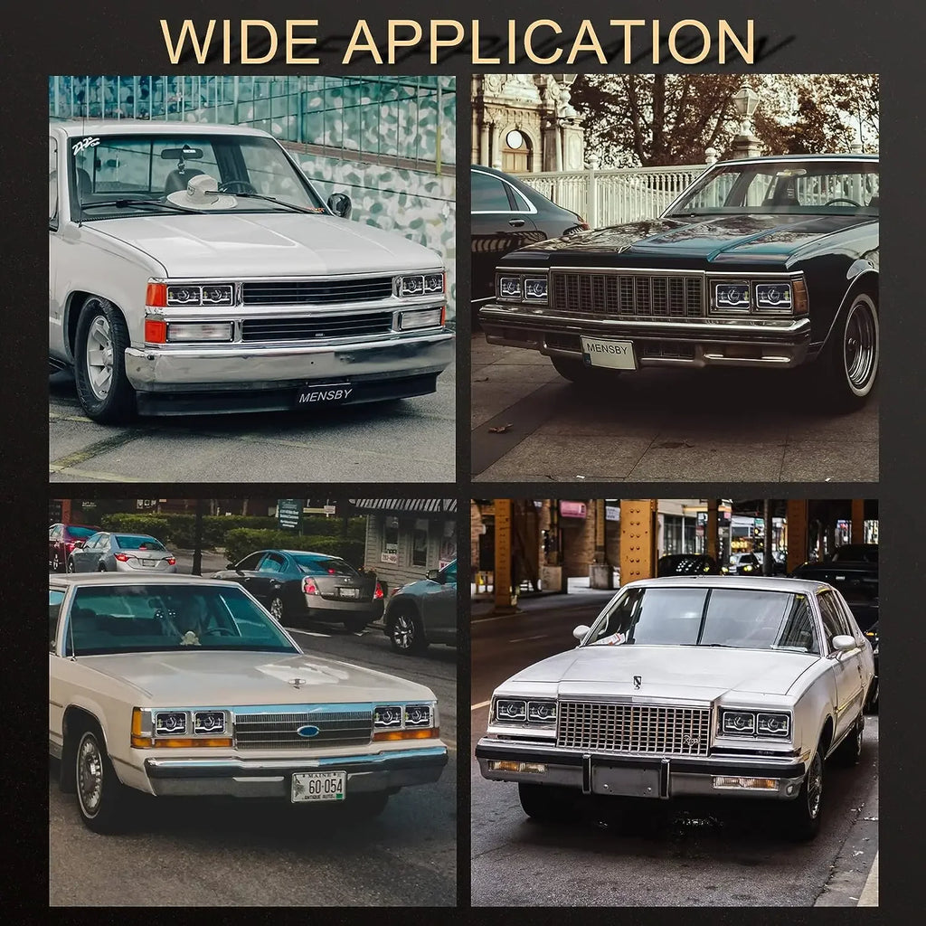 12V 24V 4x6 inch LED Headlights H4 Led Work Light Square Light Replacement for GMC Chevrolet Car Jeep Motorcycle Truck Headlamp