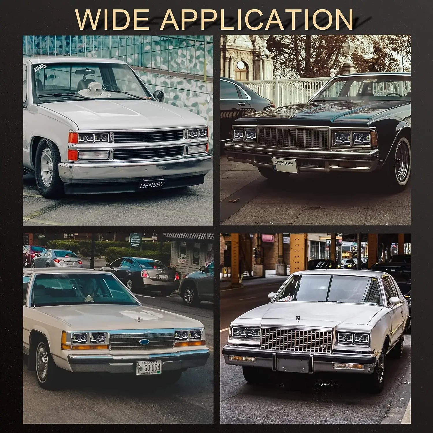 12V 24V 4x6 inch LED Headlights H4 Led Work Light Square Light Replacement for GMC Chevrolet Car Jeep Motorcycle Truck Headlamp