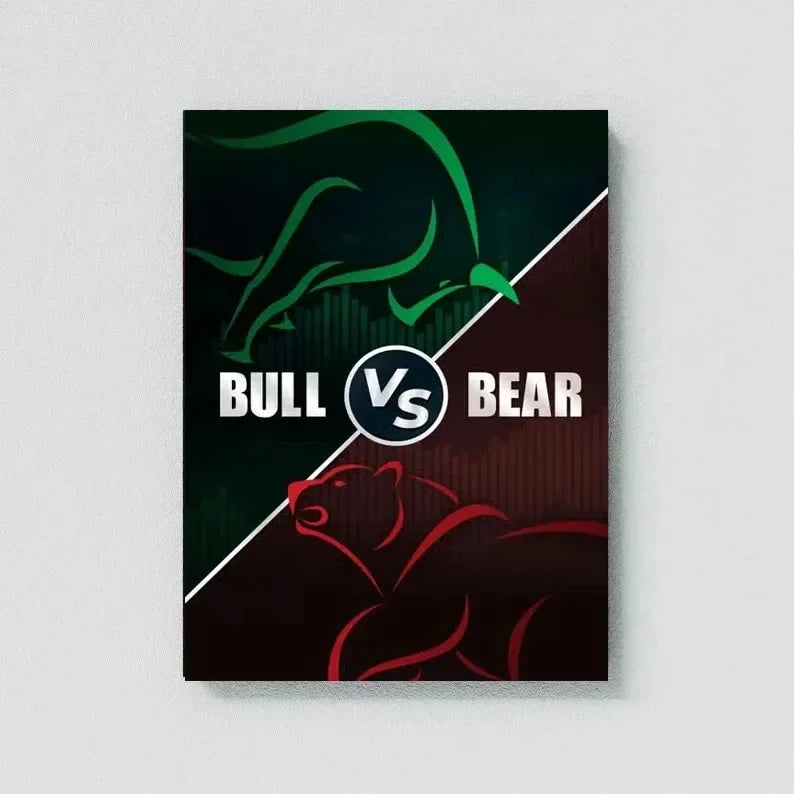 Neon Bulls&Bears Stock Market Trading Quotes Trust The Process and Ability Canvas Poster Wall Pictures Home Office Decor Gift