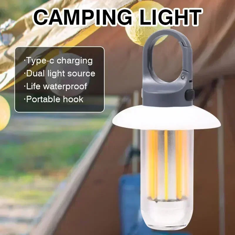 K1 Camping Lantern - 1000LM Bright LED,Adjustable Warm/Cool Light, Portable Hook & Handle for Tent, Outdoor, Emergency, Hiking