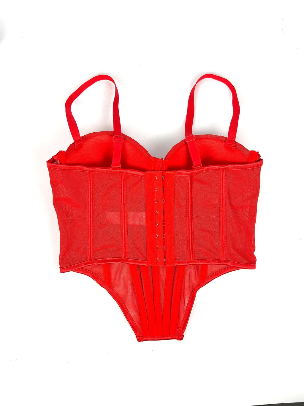 Sexy Mesh Design Camisole Vest Style Ladies Corset Tops with Chest Cushion Sparkling Diamond Decoration Fishbone Lingerie Tops