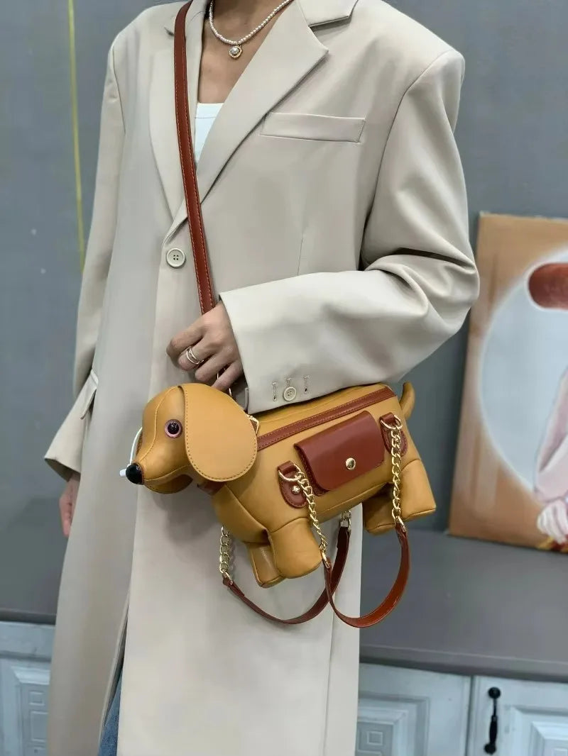 2026 Creative Personalized Puppy Bag Unique Cute Animal Handbag Crossbody Bag
