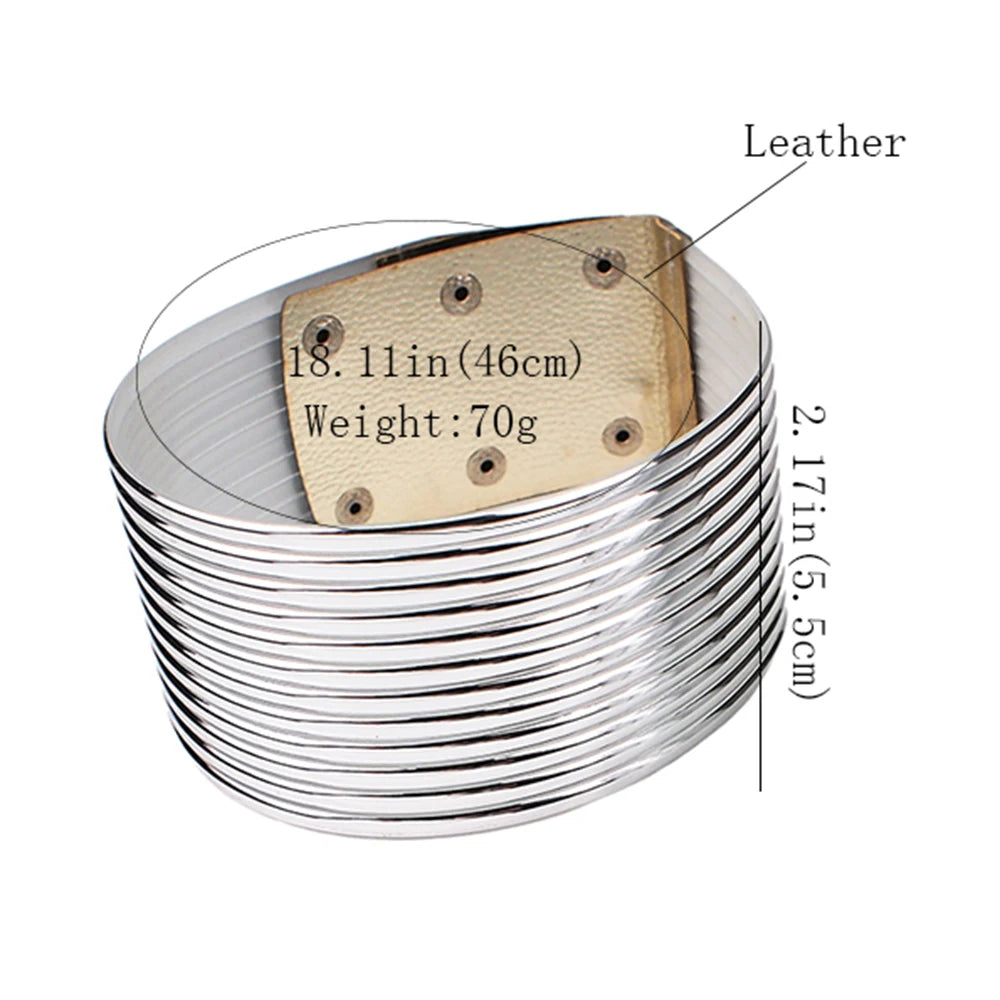 KDLUN African Bib Torques Chokers Necklaces For Women Statement Metal Geometric Collar Necklace Indian Jewelry Boho Design