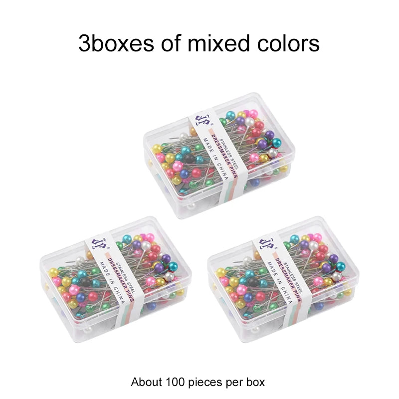 100pcs Sewing Pins for Fabric with Box Straight Pin Positioning Needle Household Craft Sewing Tools Jewelry DIY Decoration TMZ