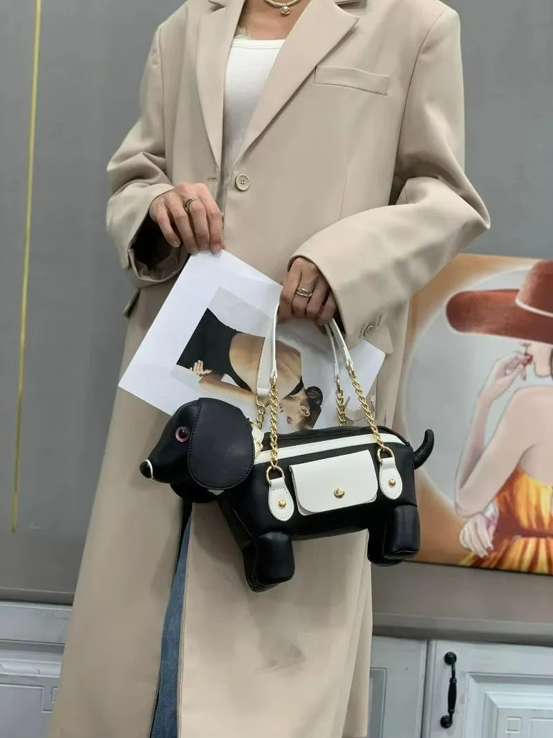 2026 Creative Personalized Puppy Bag Unique Cute Animal Handbag Crossbody Bag