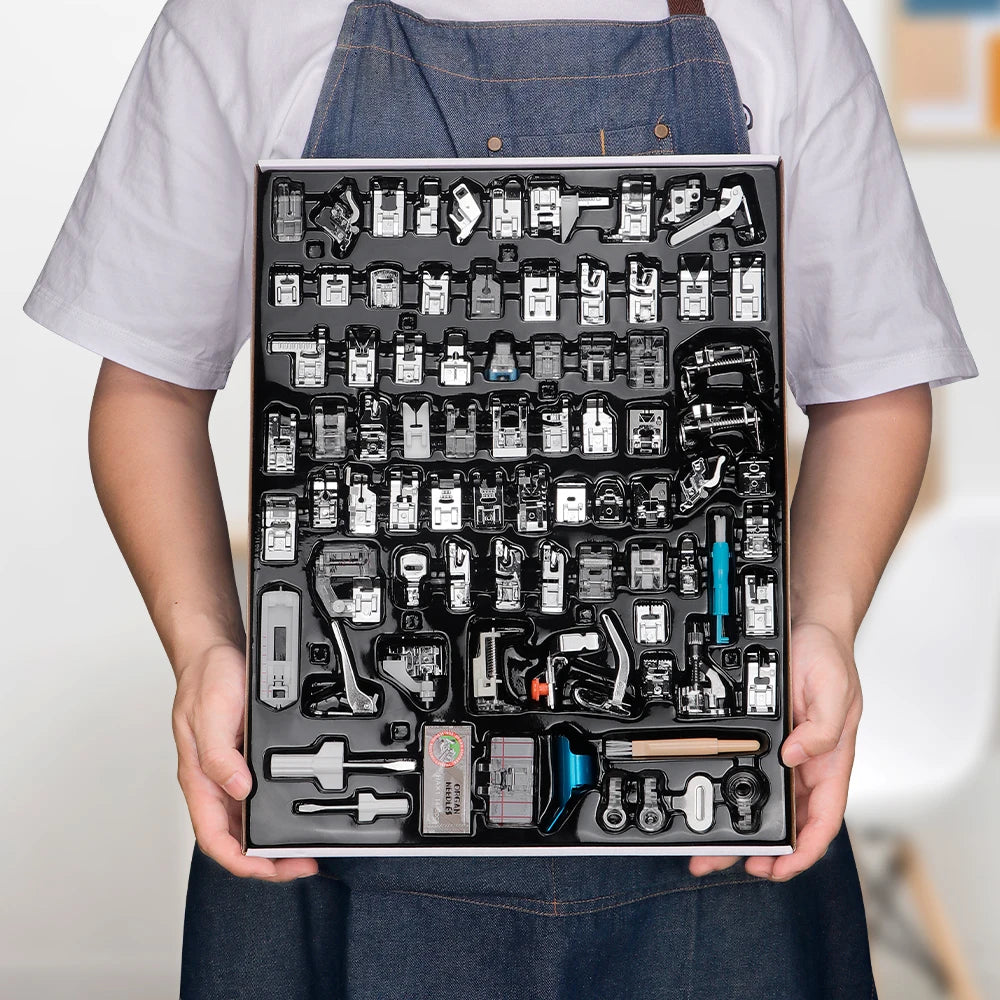 82pc/SET Full Set Sewing Machine Presser Feet Tool Set, Multifunctional & Durable & Professional Presser Foot Accessories Kit