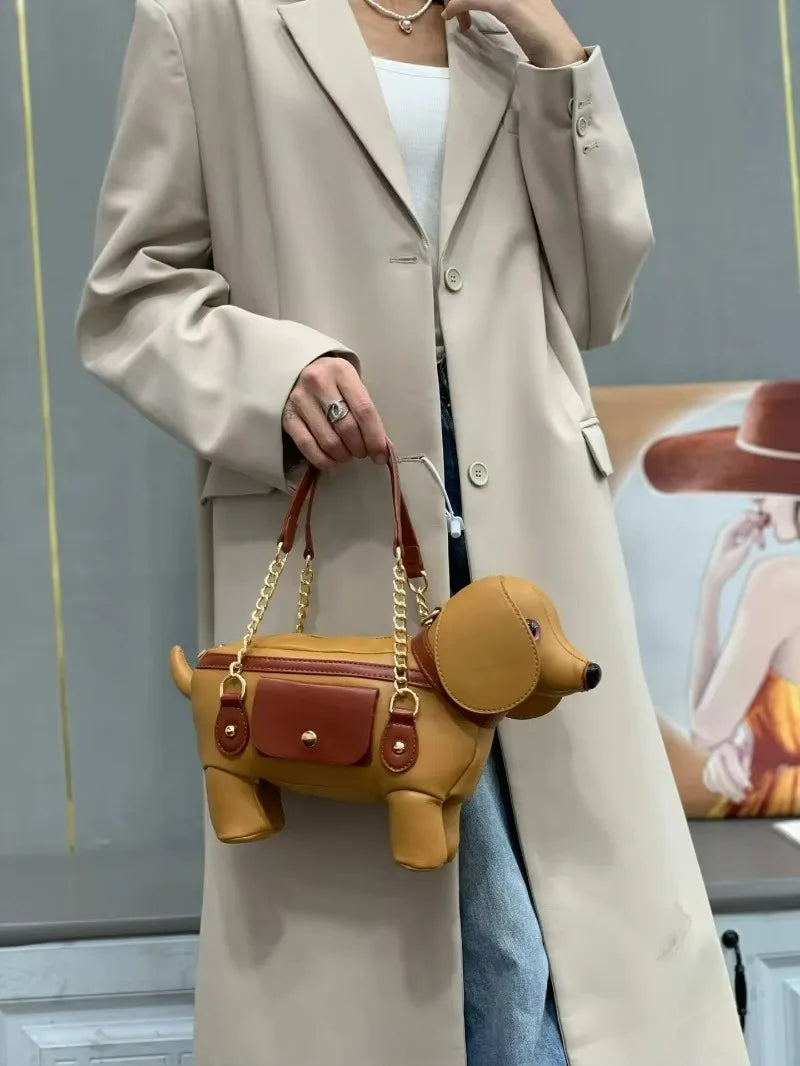 2026 Creative Personalized Puppy Bag Unique Cute Animal Handbag Crossbody Bag