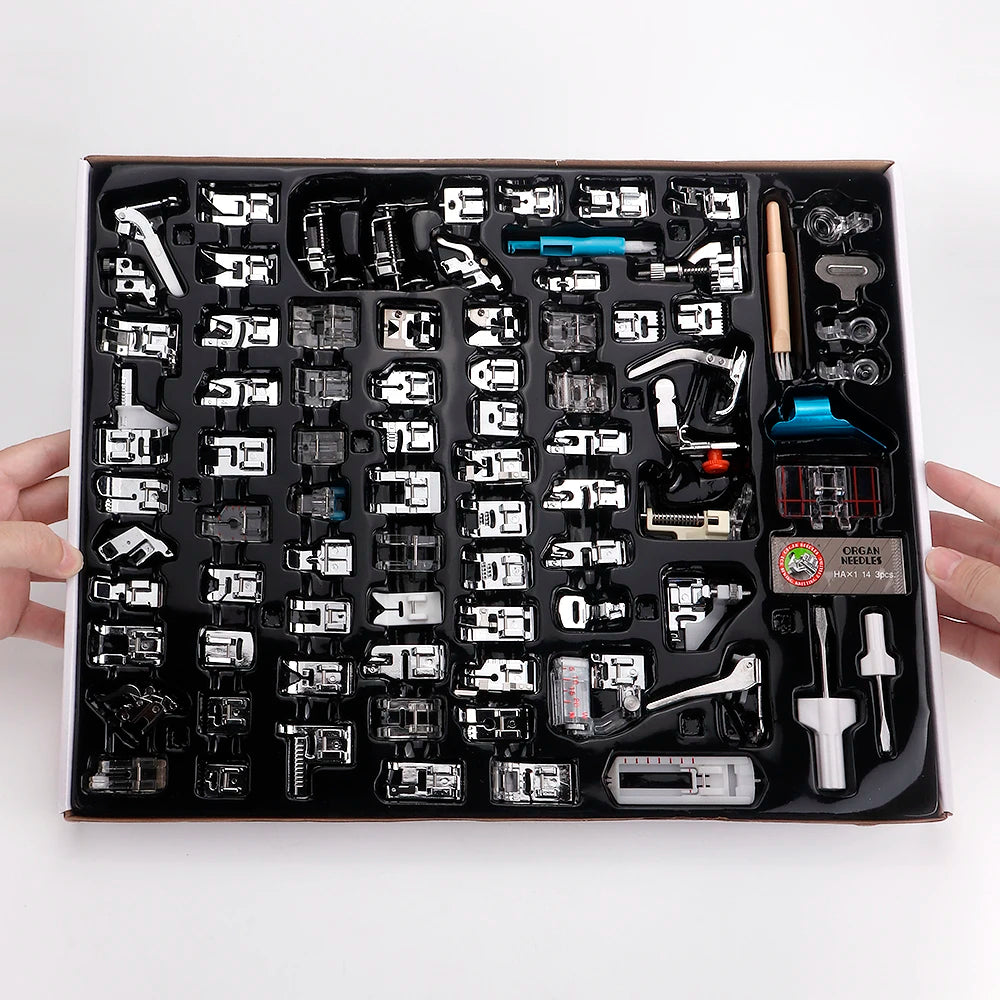 82pc/SET Full Set Sewing Machine Presser Feet Tool Set, Multifunctional & Durable & Professional Presser Foot Accessories Kit