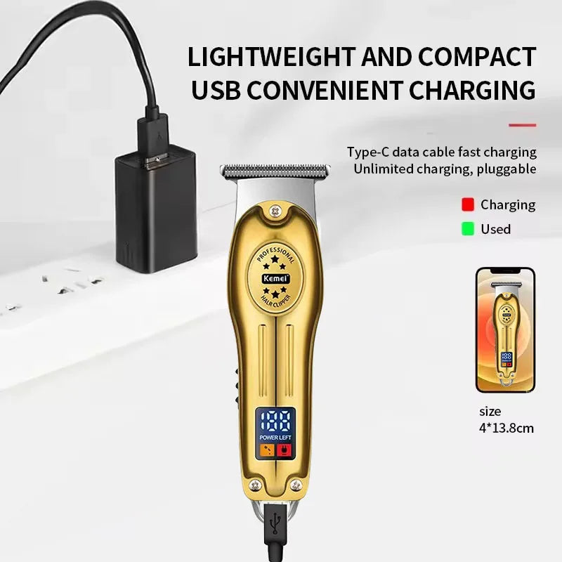 Kemei KM-2628 KM-678 KM-2024 Professional Electric Hair Clippers Beard Clipper Rechargeable Men's Shaver Hair Trimmer Kit