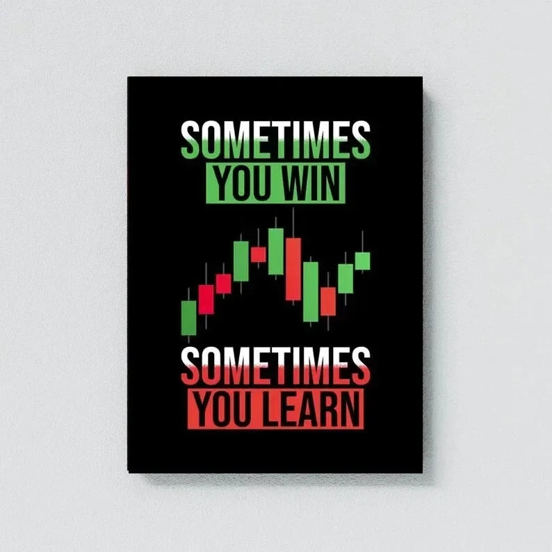 Neon Bulls&Bears Stock Market Trading Quotes Trust The Process and Ability Canvas Poster Wall Pictures Home Office Decor Gift