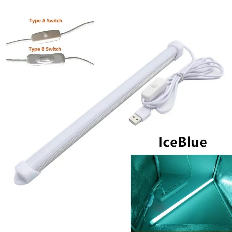 USB LED Light Bar 5V Rigid LED Strip for the Kitchen Dimmable Aluminum Light Bar for Under Cabinet Lighting Warm Cool White