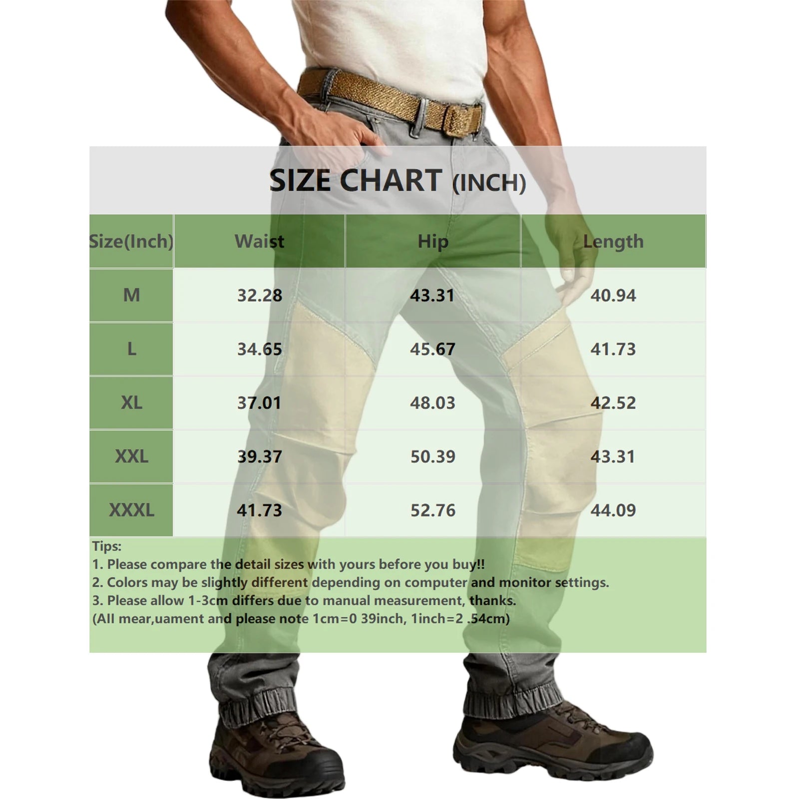 Leg Binding Color Blocked Work Pants Outdoor Hiking Pants Men'S Casual Pants Spring And Autumn Men'S Work Pants