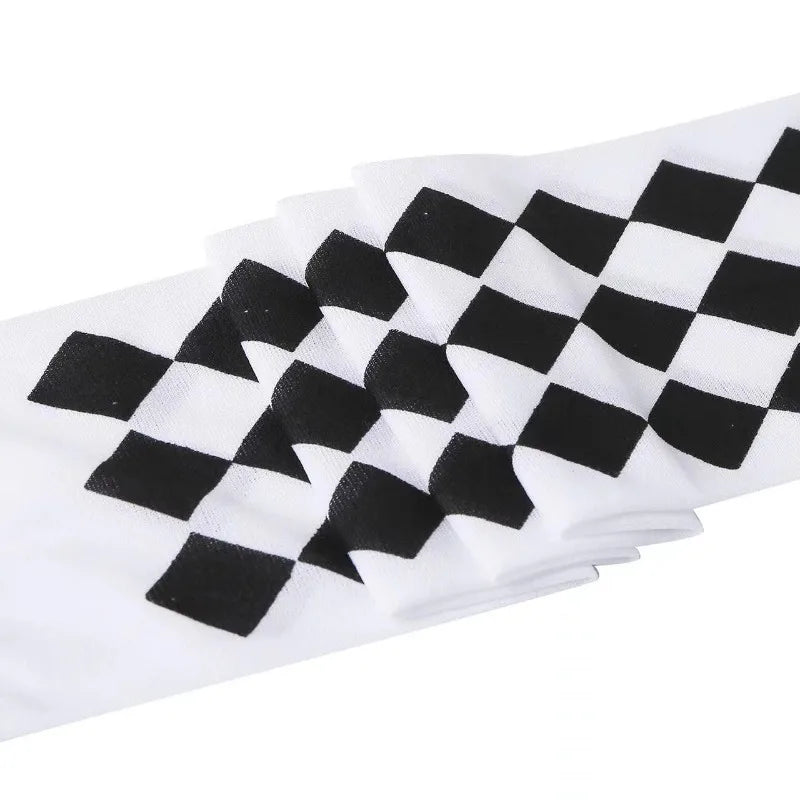 Clown Asymmetrical Striped Printed Over Knee Long Sock Halloween Thigh Highs Stockings Cosplay Costume Tights for Women