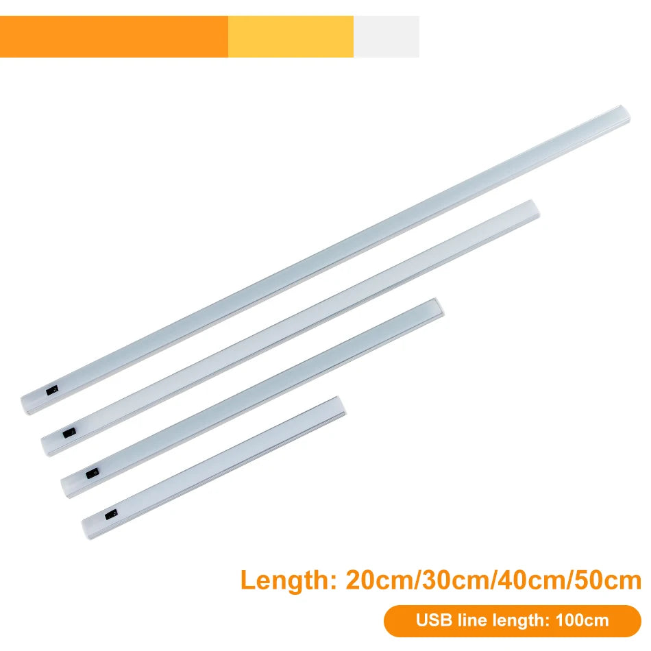 Hand Sweep Induction LED Light Bar Motion Sensor Under Cabinet Lamp for Kitchen Restroom Detector Tube Beside Table Night Light