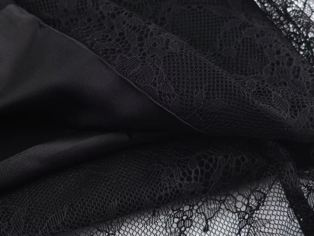 TFMLN 2026 Women Lace-trim Blazer Dress Fashion Notched Long Sleeve Pullover Causal Chic Dress Elegant Office Lady Pockets Dress