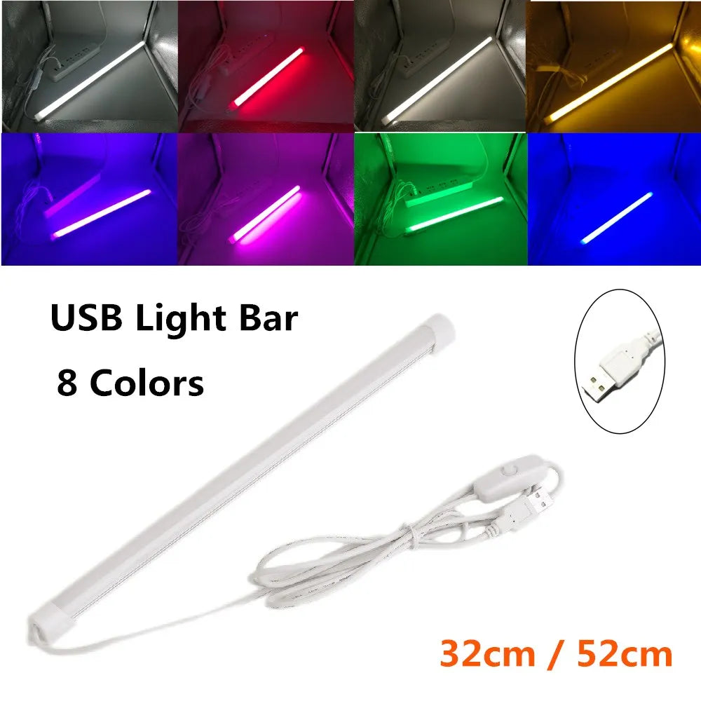 USB LED Light Bar 5V Rigid LED Strip for the Kitchen Dimmable Aluminum Light Bar for Under Cabinet Lighting Warm Cool White