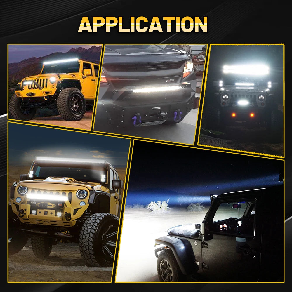 CO LIGHT 12"20"26"32"40" LED Light Bar 3-Rows 90000LM Flood Spot Offroad LED Driving Light for Pickup Truck SUV ATV UTV Boat 4x4