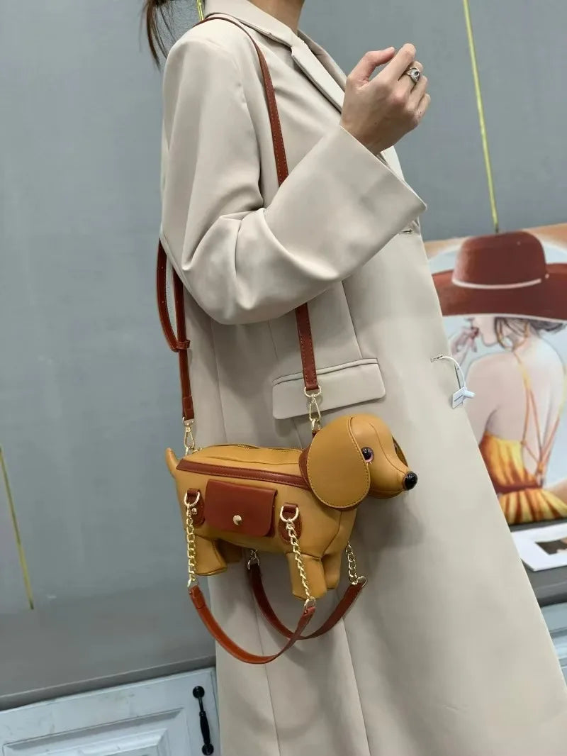 2026 Creative Personalized Puppy Bag Unique Cute Animal Handbag Crossbody Bag