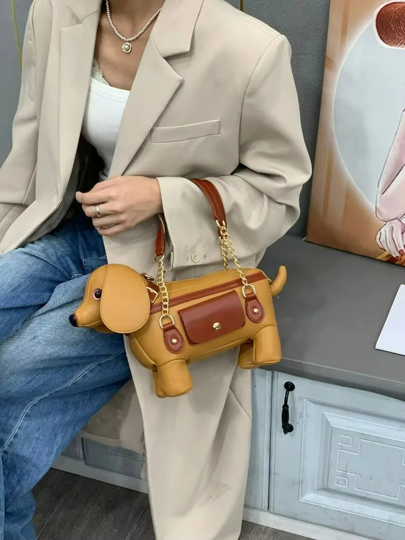 2026 Creative Personalized Puppy Bag Unique Cute Animal Handbag Crossbody Bag