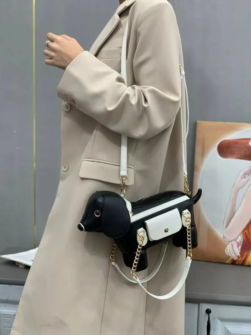 2026 Creative Personalized Puppy Bag Unique Cute Animal Handbag Crossbody Bag