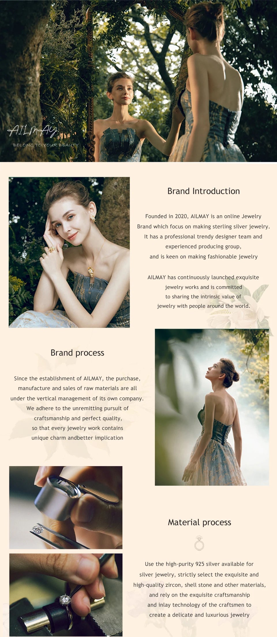 Ailmay 925 Sterling Silver Elegant Round Blue Enamel Pendant Shiny Zirconia Necklace For Women Wedding Engagement Fine Jewelry