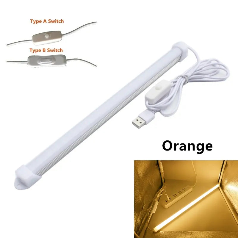 USB LED Light Bar 5V Rigid LED Strip for the Kitchen Dimmable Aluminum Light Bar for Under Cabinet Lighting Warm Cool White