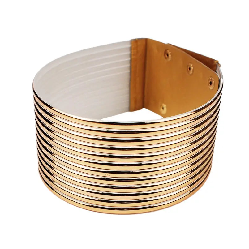 KDLUN African Bib Torques Chokers Necklaces For Women Statement Metal Geometric Collar Necklace Indian Jewelry Boho Design