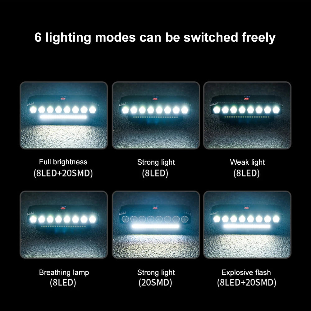 LED Bike Headlight LED Light Bar with 130DB Bell Bicycle Front Light 4000mAh Power Bank 6 Light Modes USB Charging Bicycle Lamp