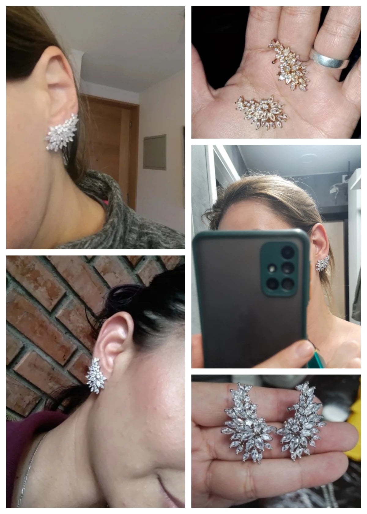 Huitan Sparkling Women's Cubic Zirconia Stud Earrings Gorgeous Female Wedding Party Fashion Ear Piercing Accessories New Jewelry