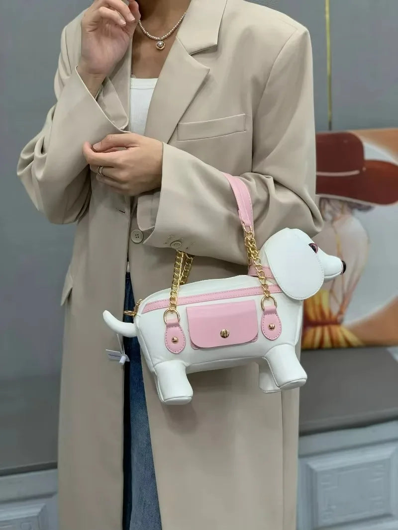 2026 Creative Personalized Puppy Bag Unique Cute Animal Handbag Crossbody Bag