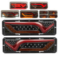 2X 12/24V Truck Tail Light waterproof shockproof LED running water turn signal Brake Lights Reverse Lorry Bus Trailer Fog lamps