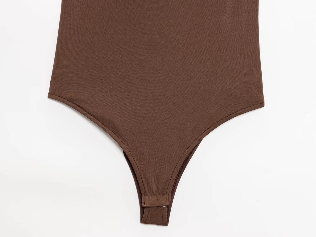 Zevity 2025 Women Sexy Spaghetti Strap Inner Style Beach Wear Bodysuits Ladies Soft Slim Swimsuit Playsuits Mujer Rompers LS9043