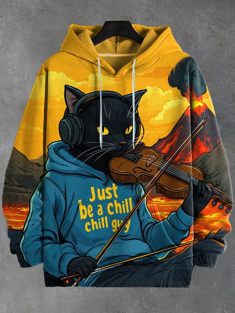 2026 Men's Hoodies Funny Cat Dinosaur UFO Art 3D Printed Cartoon Sweatshirt Men Women Tracksuit Oversized Casual Street Y2k Coat