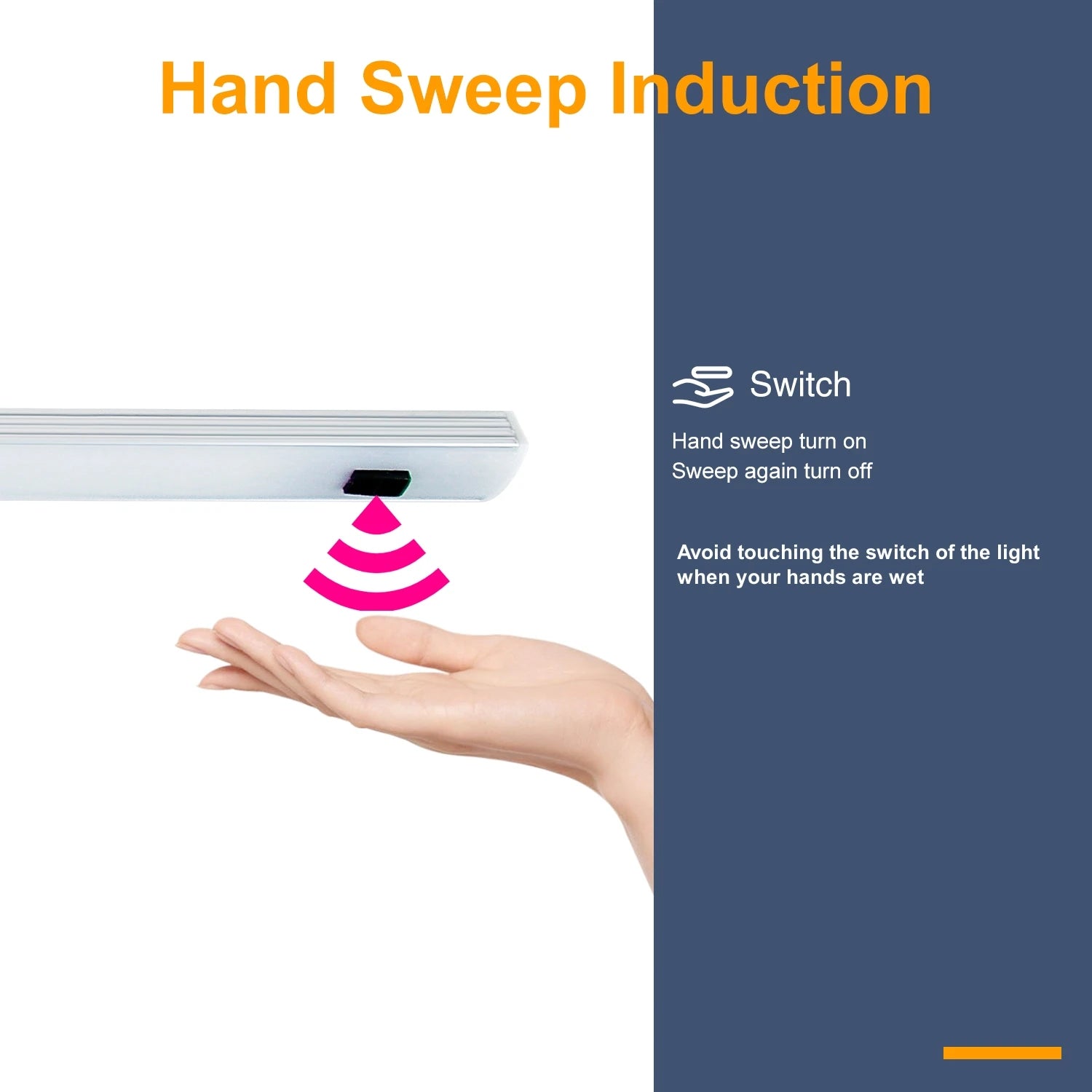 Hand Sweep Induction LED Light Bar Motion Sensor Under Cabinet Lamp for Kitchen Restroom Detector Tube Beside Table Night Light