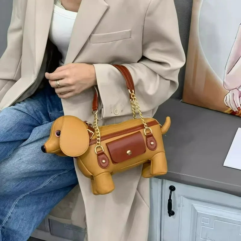 2026 Creative Personalized Puppy Bag Unique Cute Animal Handbag Crossbody Bag