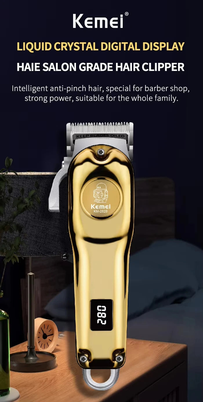 Kemei KM-2628 KM-678 KM-2024 Professional Electric Hair Clippers Beard Clipper Rechargeable Men's Shaver Hair Trimmer Kit
