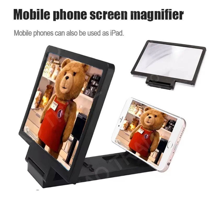 NEW 3D Screen Amplifier Mobile Phone HD Screen Video Glass Stand Magnifier For Phone Enlarged Screen Phone Stand Bracket