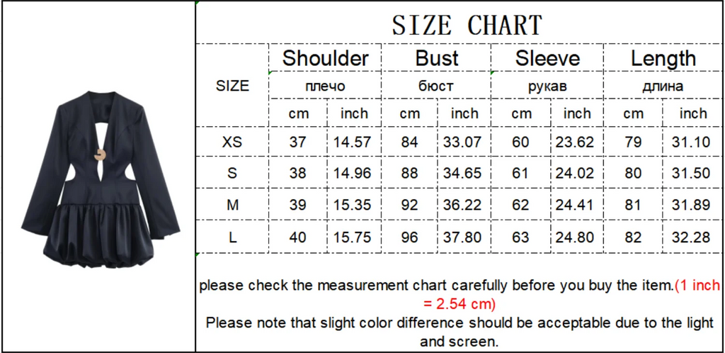 TFMLN 2026 Women Cut Out Ball Gown Dress Sexy Deep V Neck Long Sleeve Casual Party Mini Dresses Fashion Backless Clothing