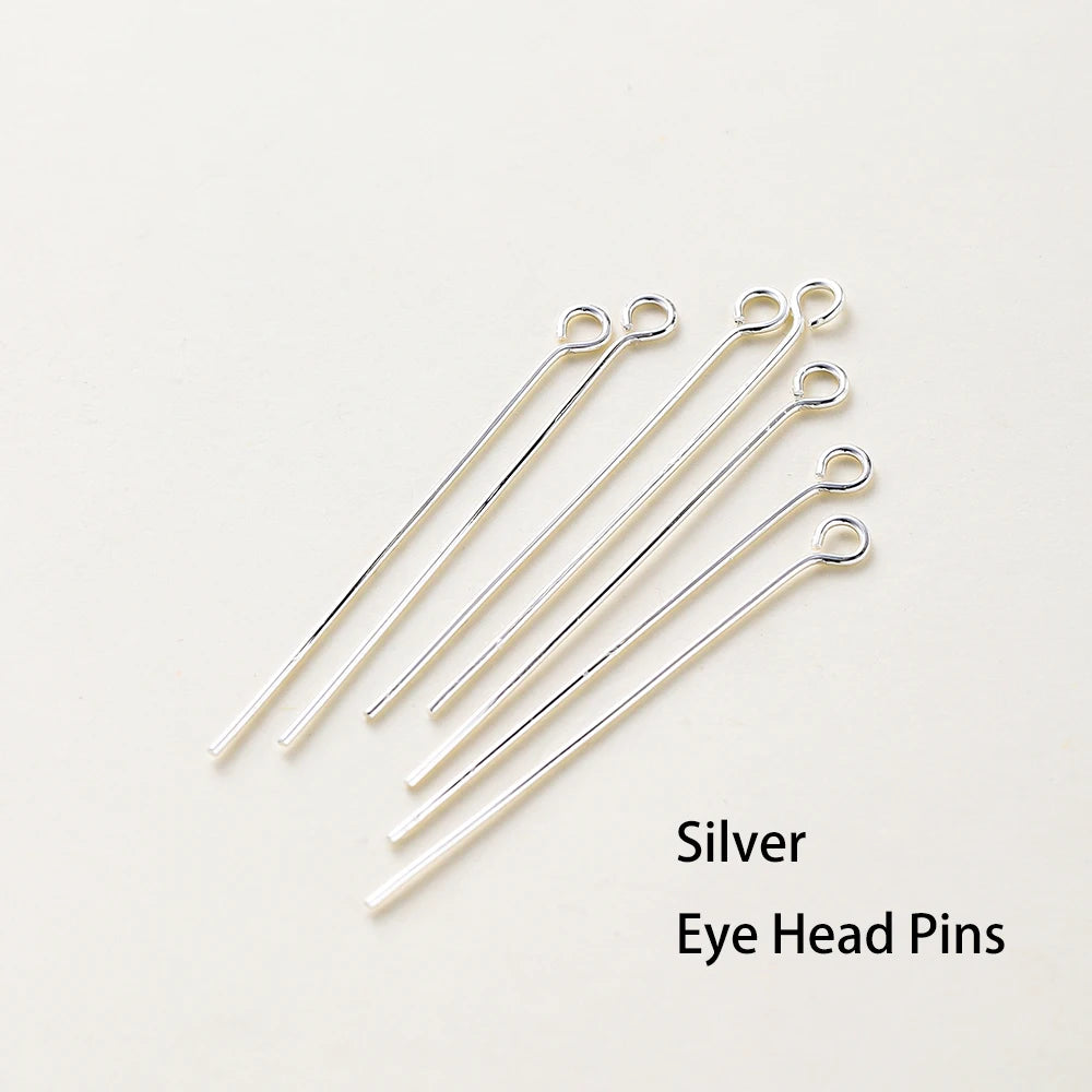 100pcs/lot 14K 18K Gold Plated 16-50mm Ball Head Pins DIY Jewelry Making Findings Brass Metal Flat Head Eye Head Pins Supplies