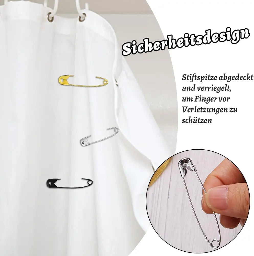 50/100Pcs Safety Pins 19/22/27/32/38/45/55mm Rust Resistant Silver Durable Safety Pins For DIY Crafts Sewing Accessories