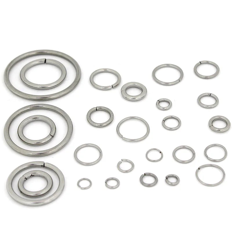 20-200Pcs 3-25mm Stainless Steel Open Single Loops Jump Rings Split Rings Connectors for DIY Jewelry Making Accessories Supplies