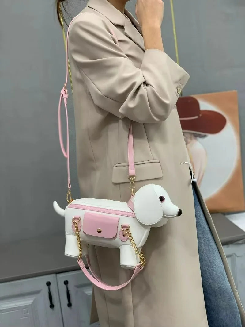 2026 Creative Personalized Puppy Bag Unique Cute Animal Handbag Crossbody Bag
