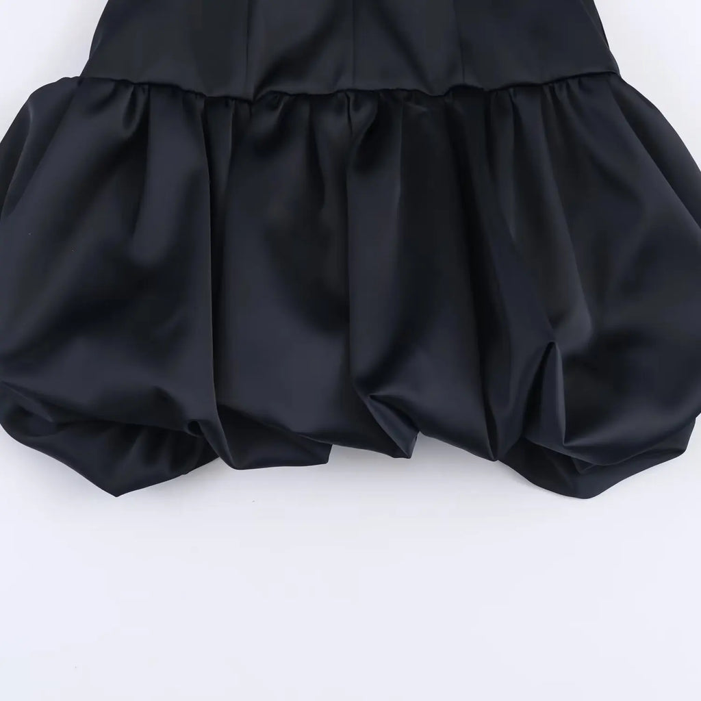 TFMLN 2026 Women Cut Out Ball Gown Dress Sexy Deep V Neck Long Sleeve Casual Party Mini Dresses Fashion Backless Clothing