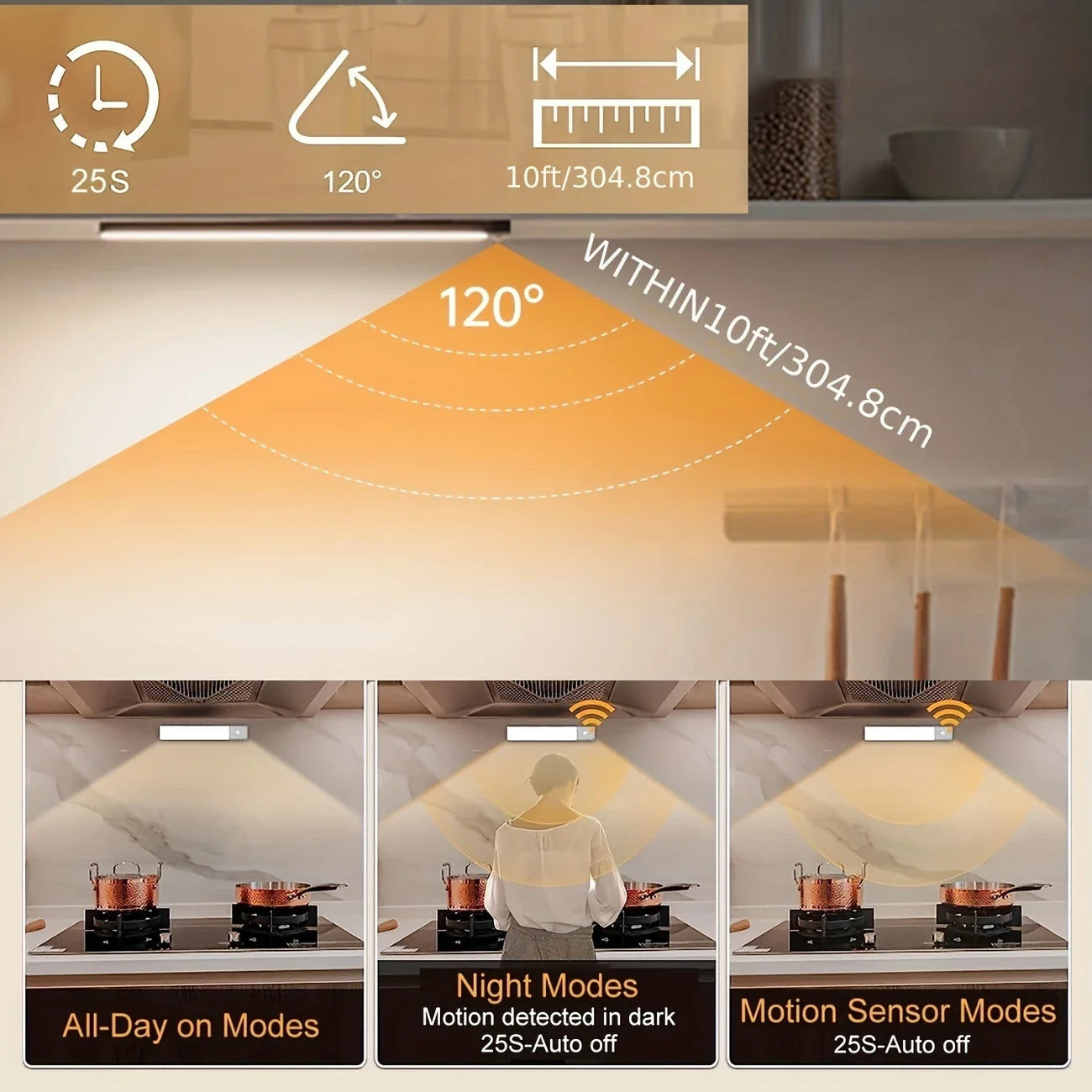 USB Type Rechargeable Motion Sensor LED Bar Light Induction Night Light Portable for Kitchen Bedside Wardrobe Closet Aisle