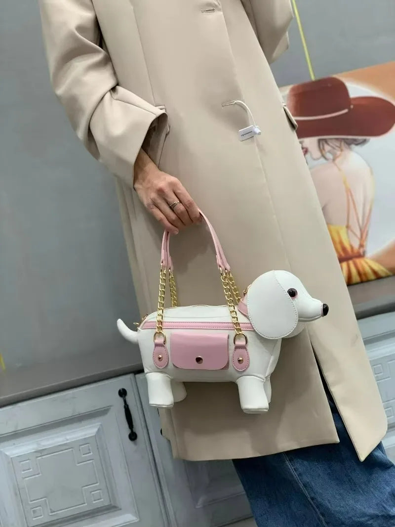 2026 Creative Personalized Puppy Bag Unique Cute Animal Handbag Crossbody Bag