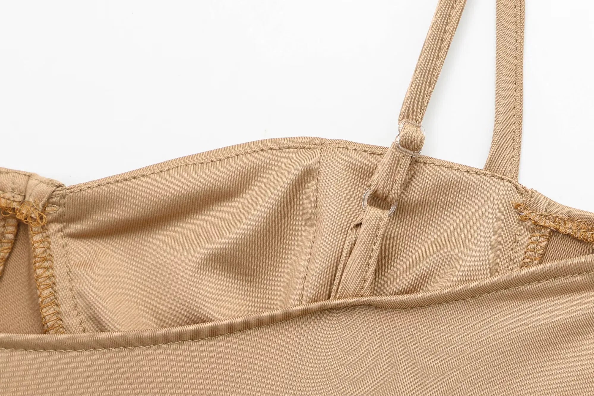 Zevity 2025 Women Sexy Spaghetti Strap Inner Style Beach Wear Bodysuits Ladies Soft Slim Swimsuit Playsuits Mujer Rompers LS9043