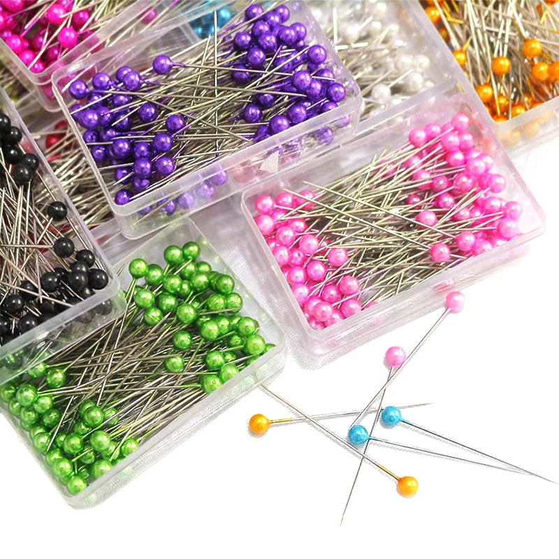 100pcs Sewing Pins for Fabric with Box Straight Pin Positioning Needle Household Craft Sewing Tools Jewelry DIY Decoration TMZ